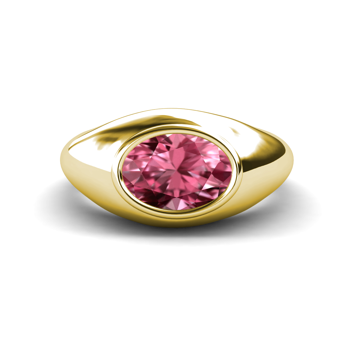 Dianne 1.65 ct Oval Shape Pink Tourmaline Women Solitaire Engagement Ring 